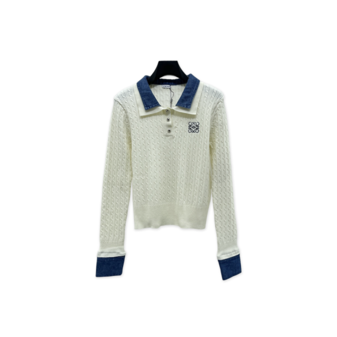 l0ew* De*1m patchwork knit long sleeve